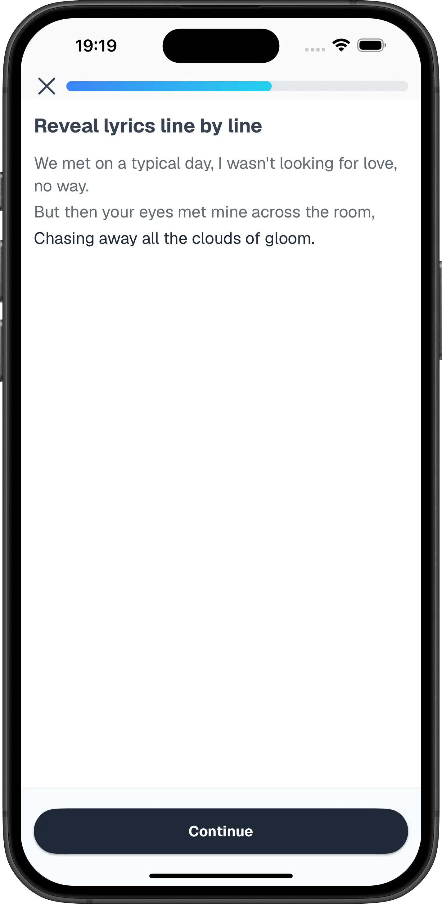 Familiarize practice mode